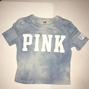 Blue pink brand shirt